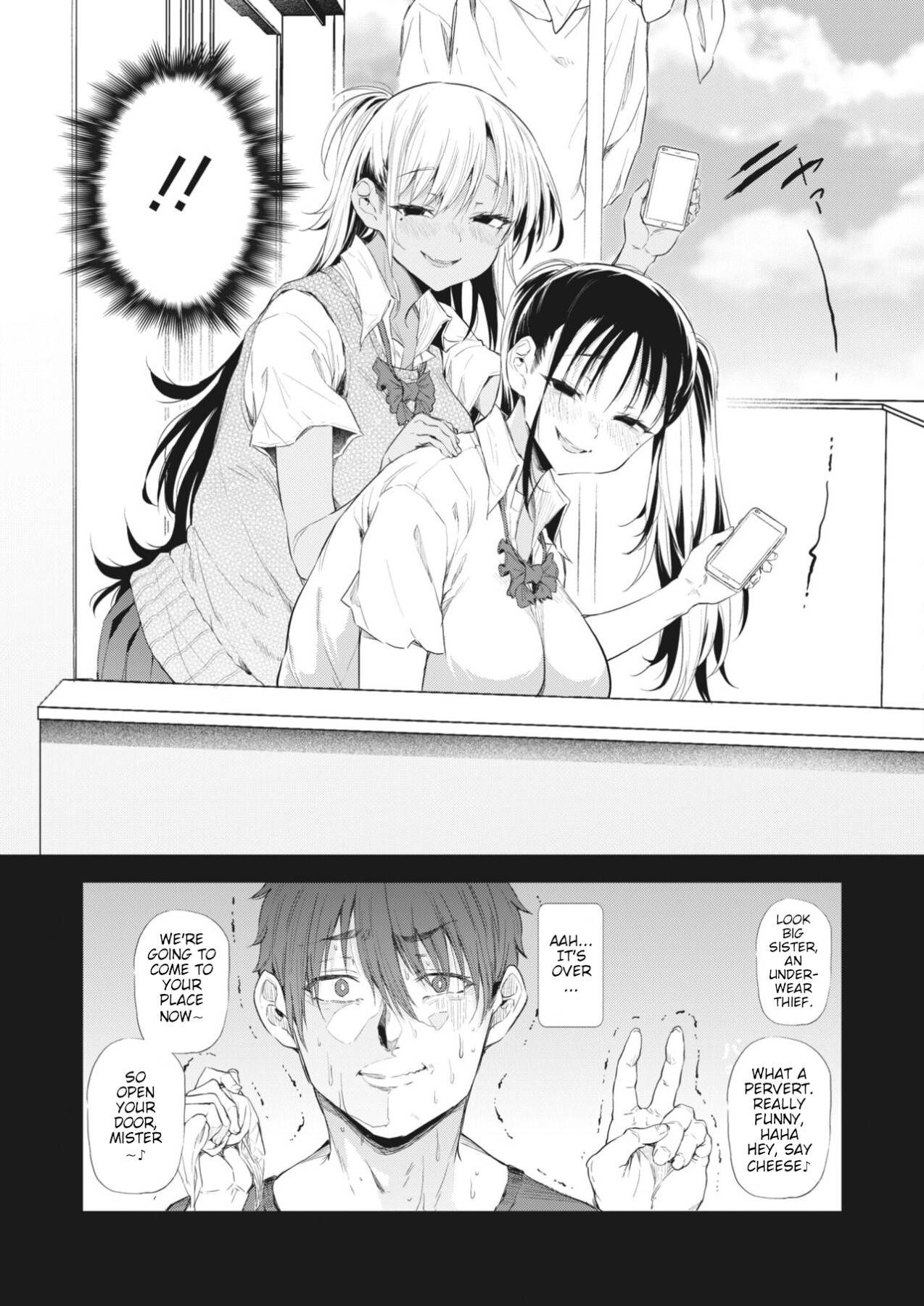 Hentai Manga Comic-They Caught My Crime On Camera Black And White Gyaru Sisters-Read-5